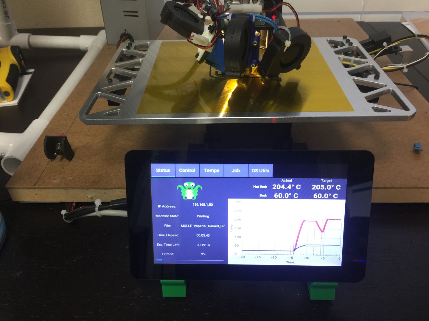 Octoprint Raspberry Pi 3 Touch Screen – Raspberry