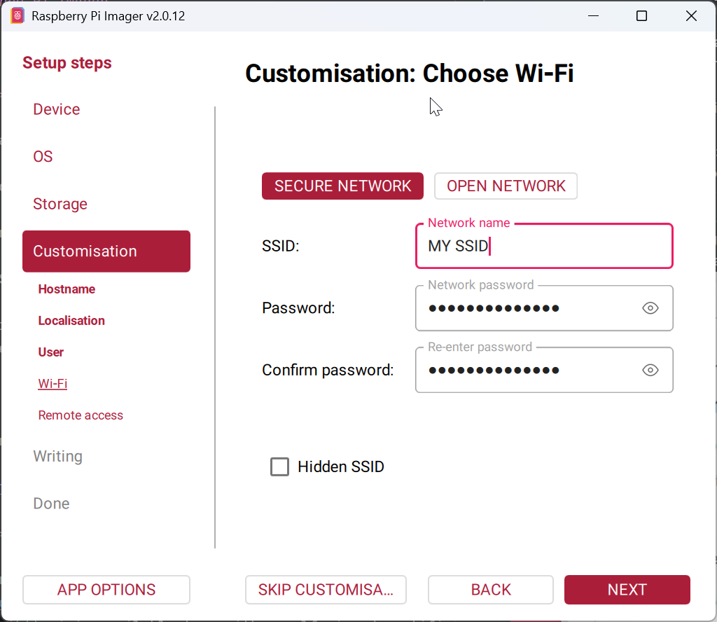 Raspberry Pi Imager Customisation: Wi-Fi